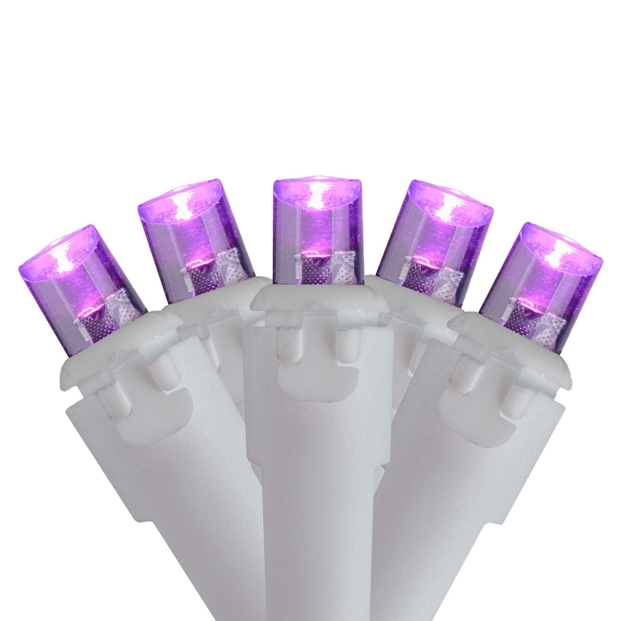 50ct. LED Wide Angle Christmas String Lights with White Wire
